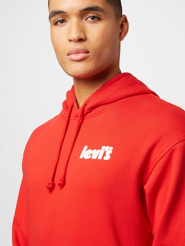 LEVI'S ® Regularny krój Bluzka sportowa 'Relaxed Graphic Hoodie' w kolorze czerwony