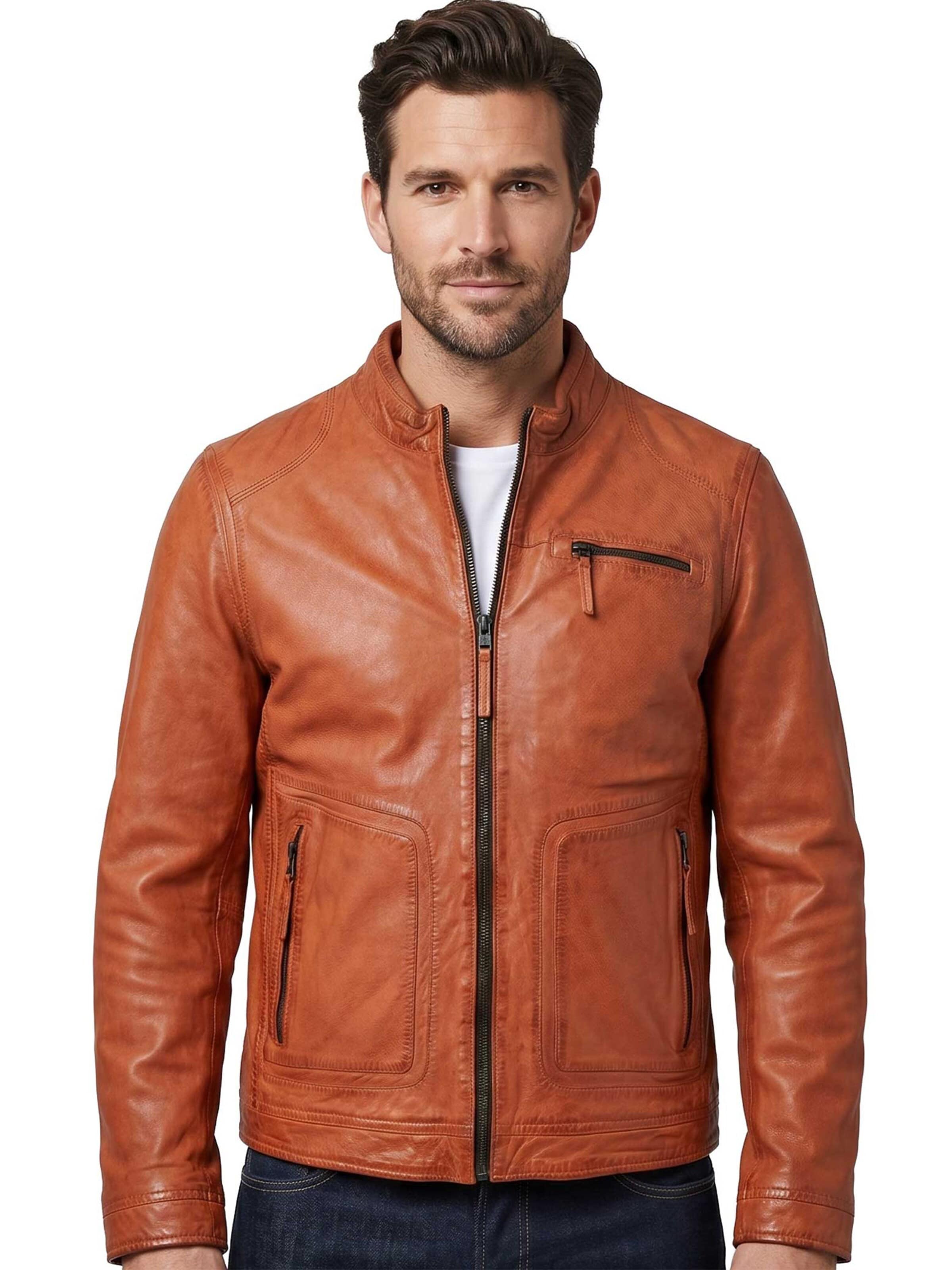 Jilani Between-Season Jacket 'Nilan-2' in Orange: front