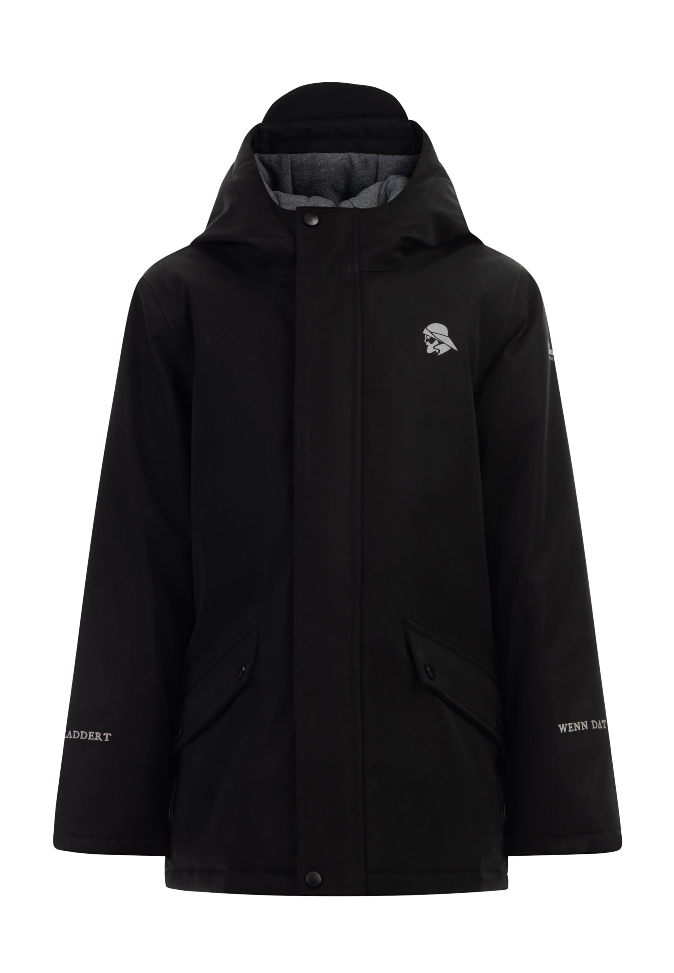Schmuddelwedda Функционално яке в черно: отпред