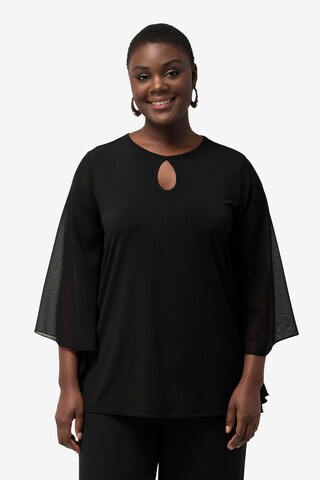 Ulla Popken - Camisa em preto: frente