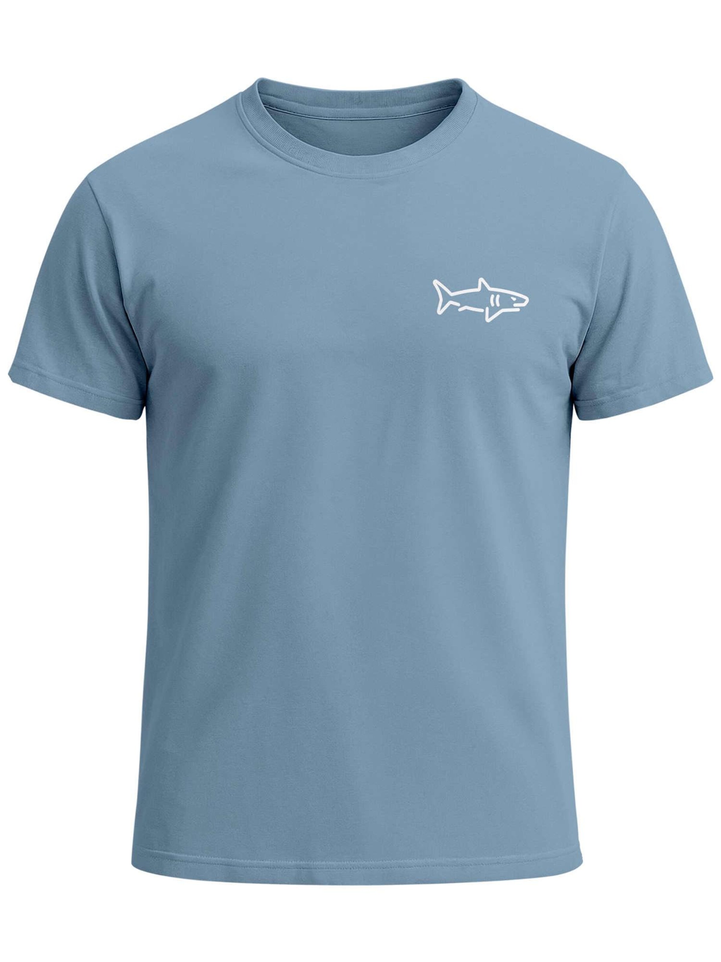 Neverless Shirt 'Shark' in Blue: front