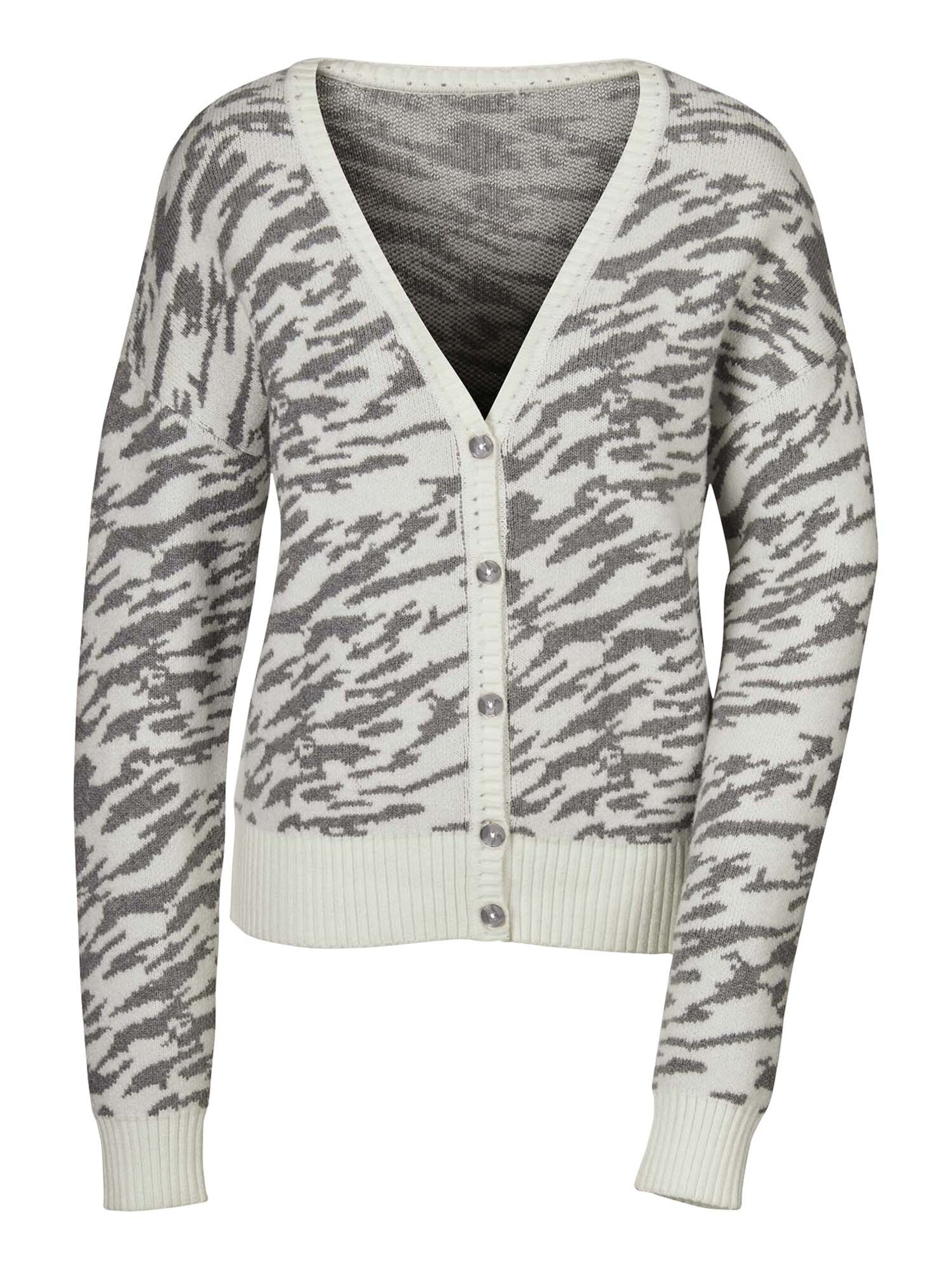 MADELEINE Gebreid vest in Wit: voorkant