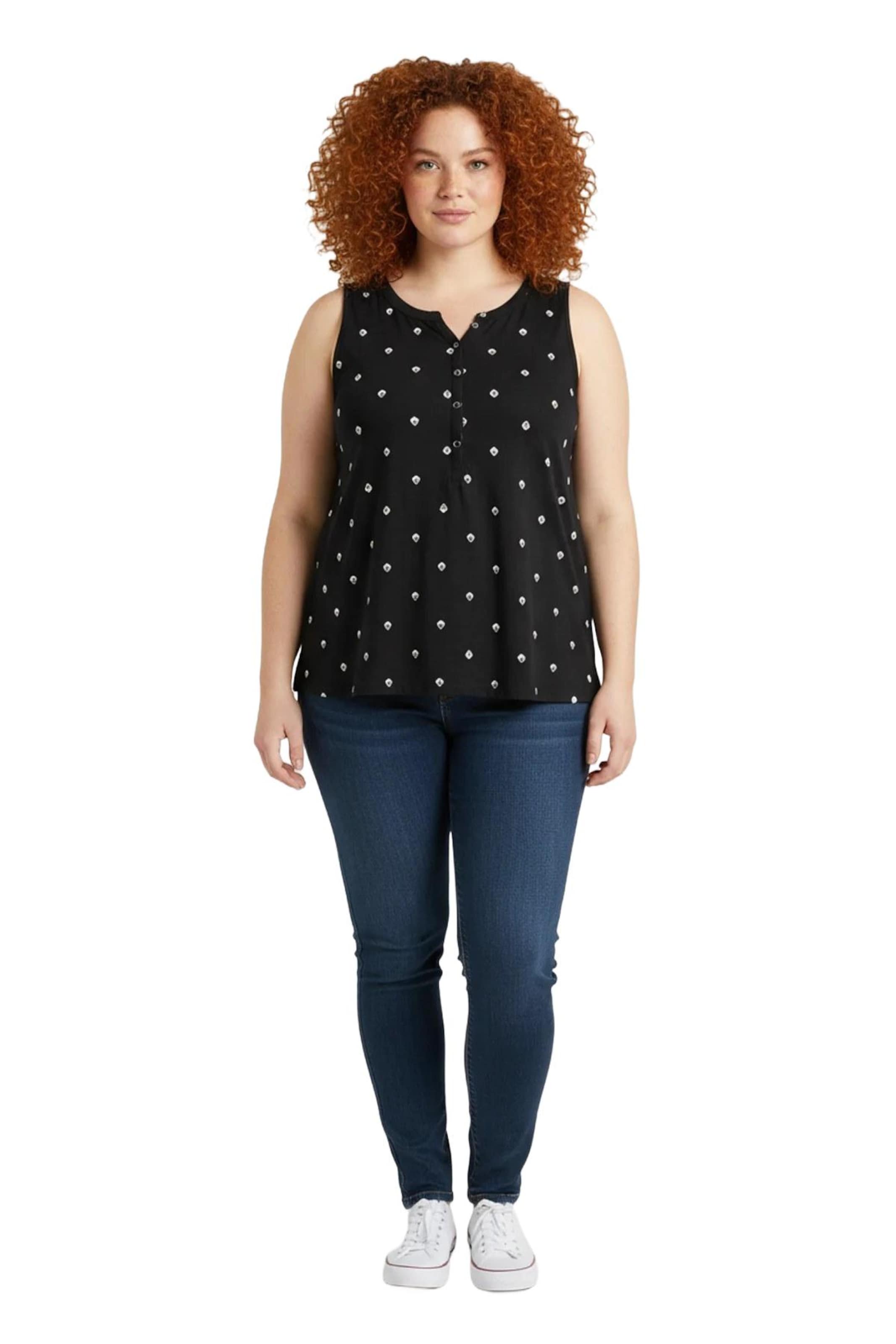 Shape Of You Top in Schwarz: Vorderseite