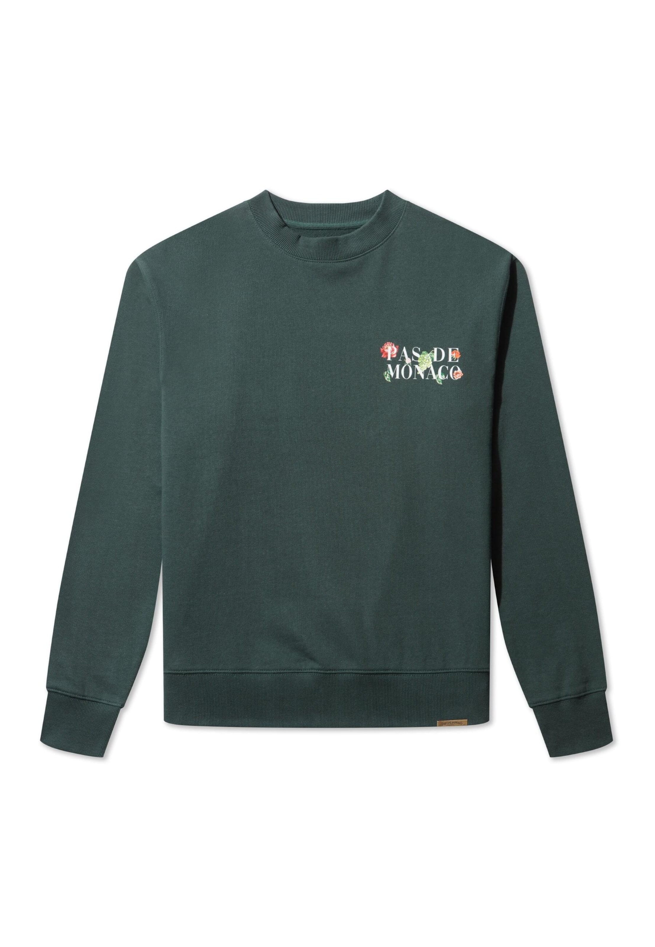 Felpa 'FLORALE' di Pas De Monaco in verde: frontale