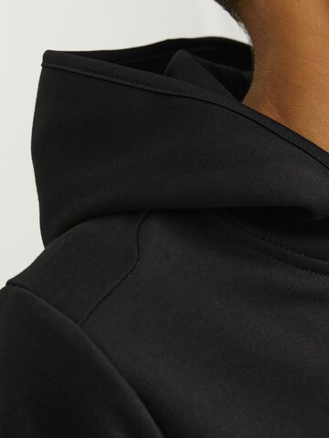 Jack & Jones Junior Zip-Up Hoodie 'JCOFUSION' in Black