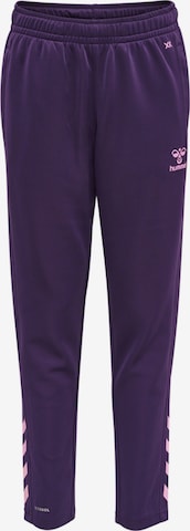 Coupe slim Pantalon de sport Hummel en violet : devant