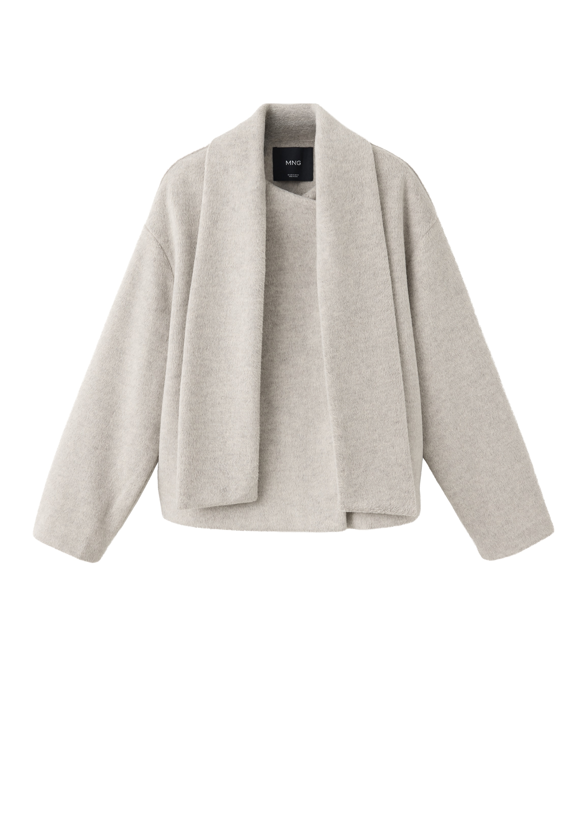 MANGO Tussenjas in Bruin: voorkant