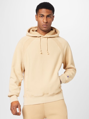 Champion Reverse Weave Sweatshirt in Beige: front