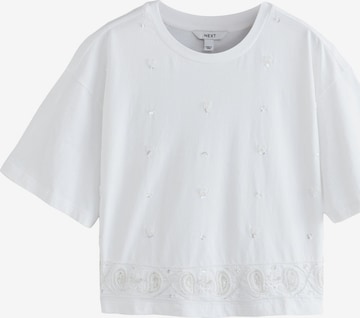 T-shirt Next en blanc : devant
