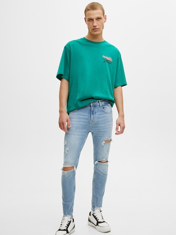 Pull&Bear Szabványos Farmer - kék: elől