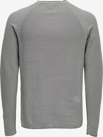 Coupe regular Pull-over 'Dextor' Only & Sons en gris