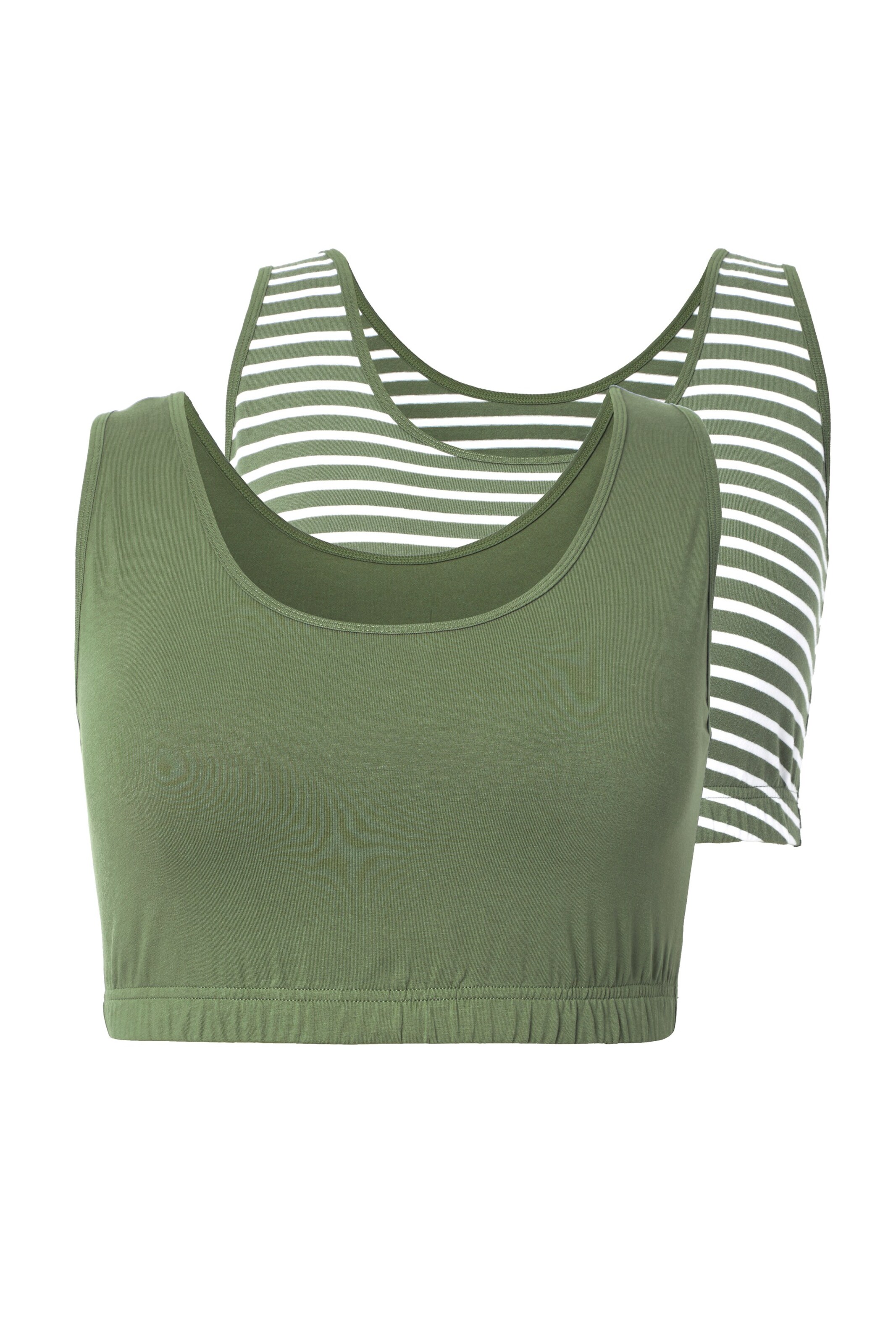 Ulla Popken Bustier BH in Grün: Vorderseite