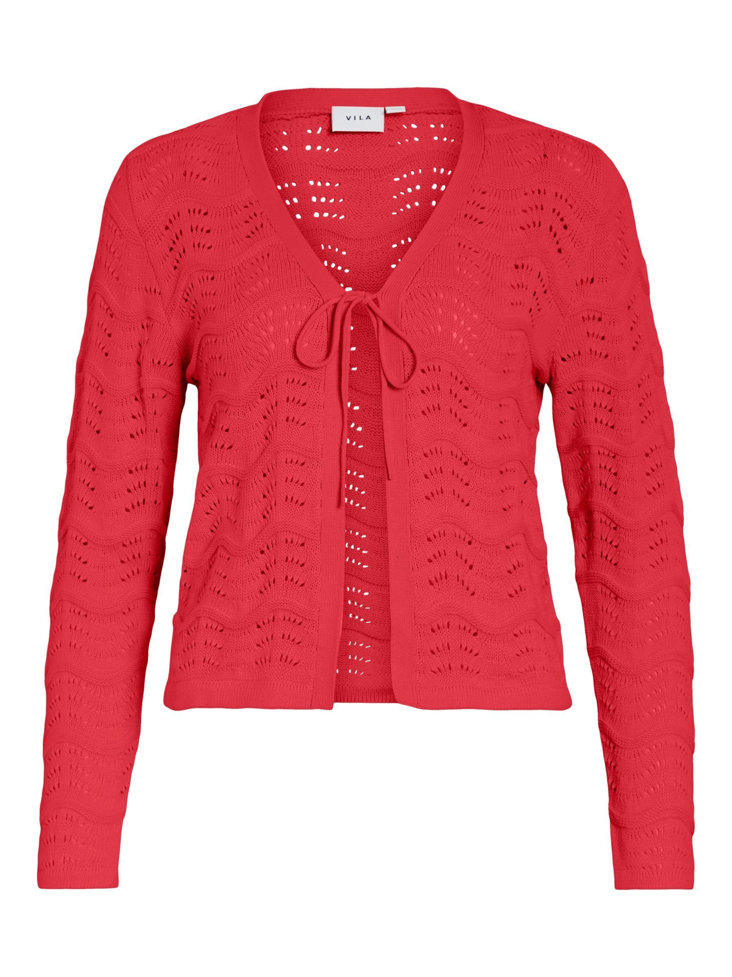 VILA - Cárdigan 'VIWave' en rojo: frente