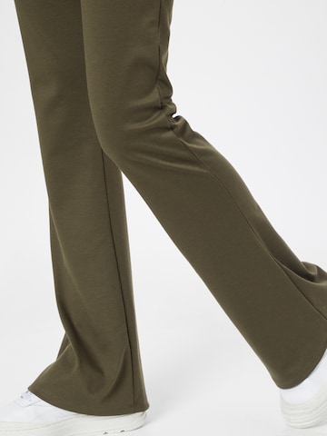 PIECES Flared Pants 'OTINE' in Green