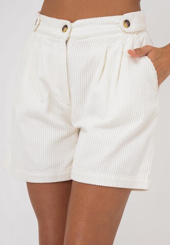 FRESHLIONS Regular Trousers 'Isabella' in White