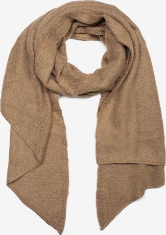 styleBREAKER Oversizeschal 'Asymmetrischer unifarbener Web Schal' in Braun: Vorderseite