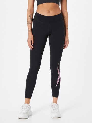 Skinny Pantaloni sportivi di Reebok in nero: frontale