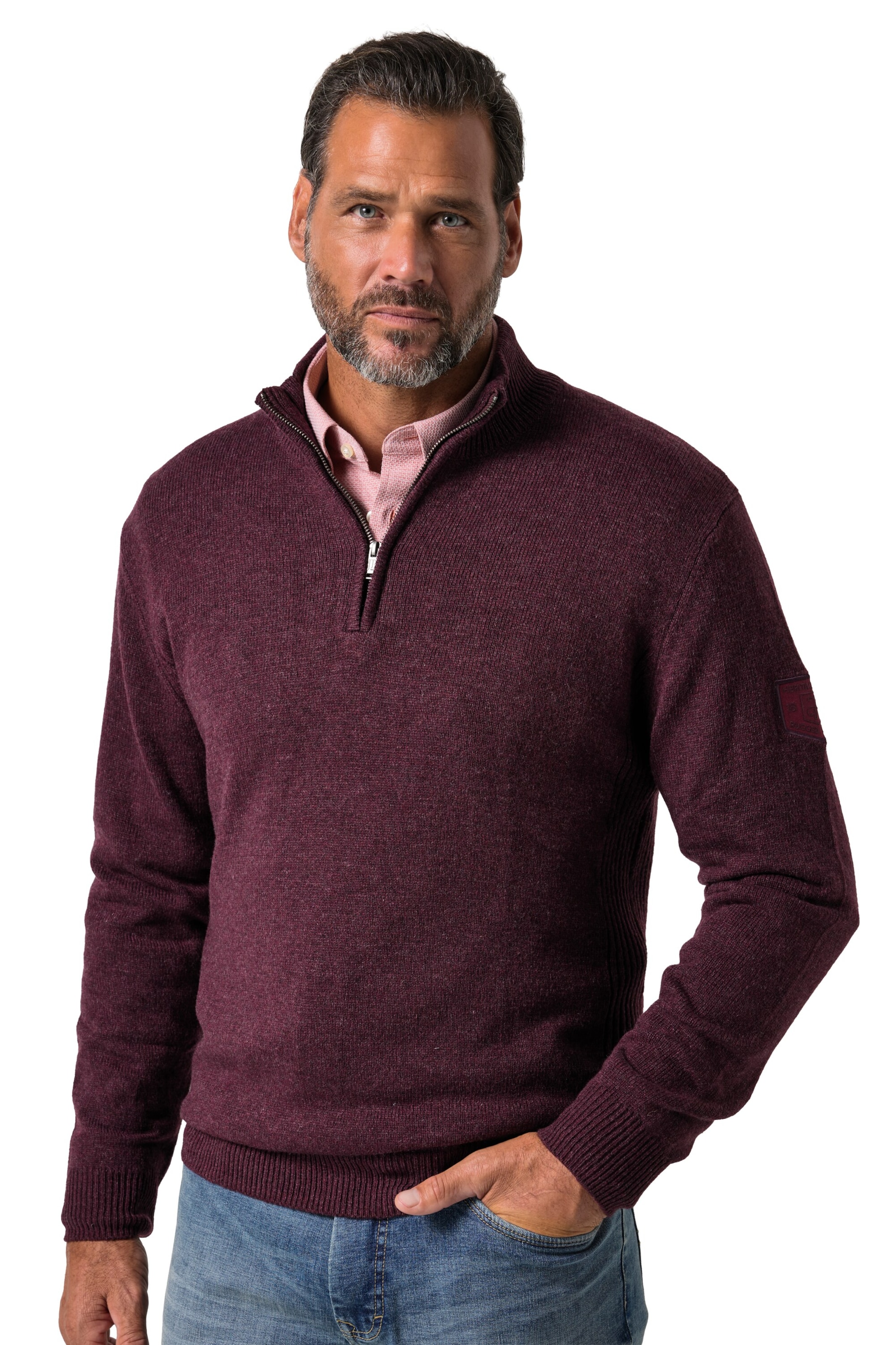 JP1880 Sweater in Red: front