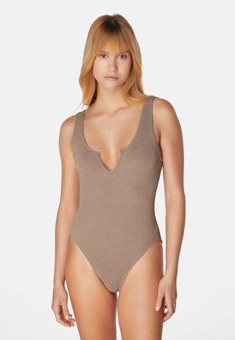 SORBET ISLAND Swimsuit 'AVA' in Brown: front