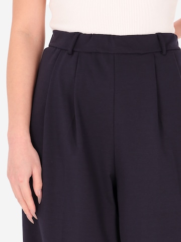 Distretto12 Wide leg Pleat-Front Pants ' PALAZZO MILANO ' in Blue