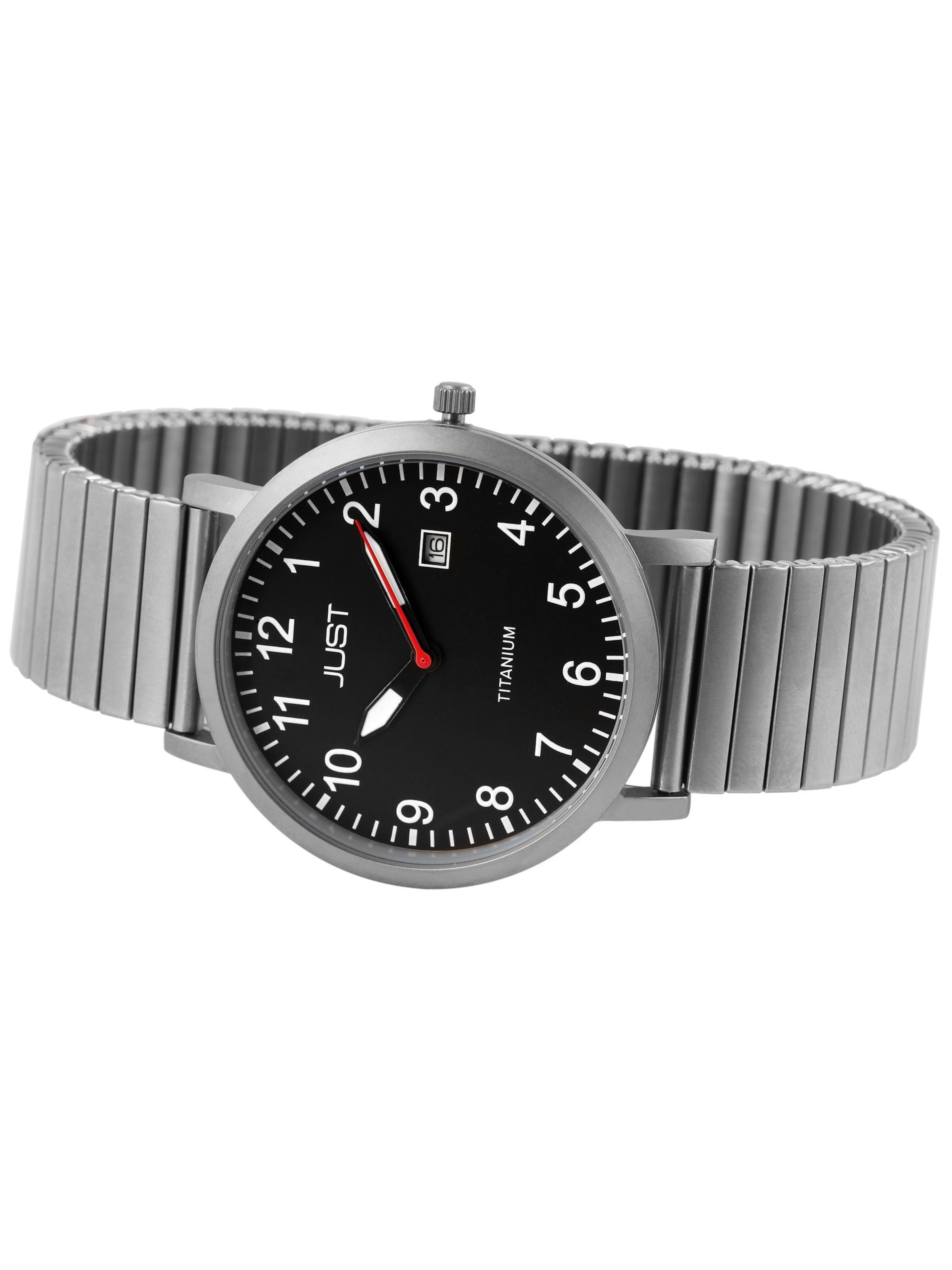 JUST Analog Watch 'Luke, Datumsanzeige' in Grey