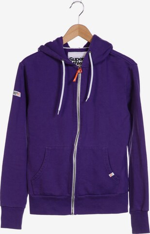 Superdry Sweatshirt & Zip-Up Hoodie in M in Purple: front