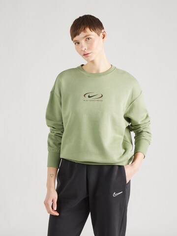 Nike Sportswear - Sudadera 'Swoosh' en verde: frente