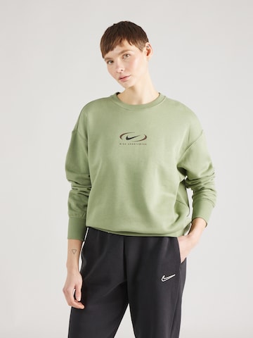 Nike Sportswear Sweatshirt 'Swoosh' in Grün: predná strana