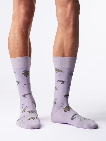 Von Jungfeld Socks 'Signature Icons' in Purple
