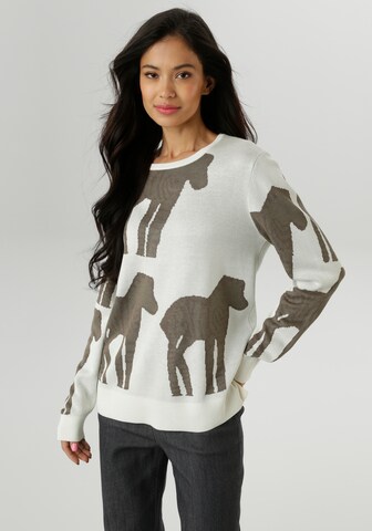 Aniston SELECTED Pullover in Grau: Vorderseite