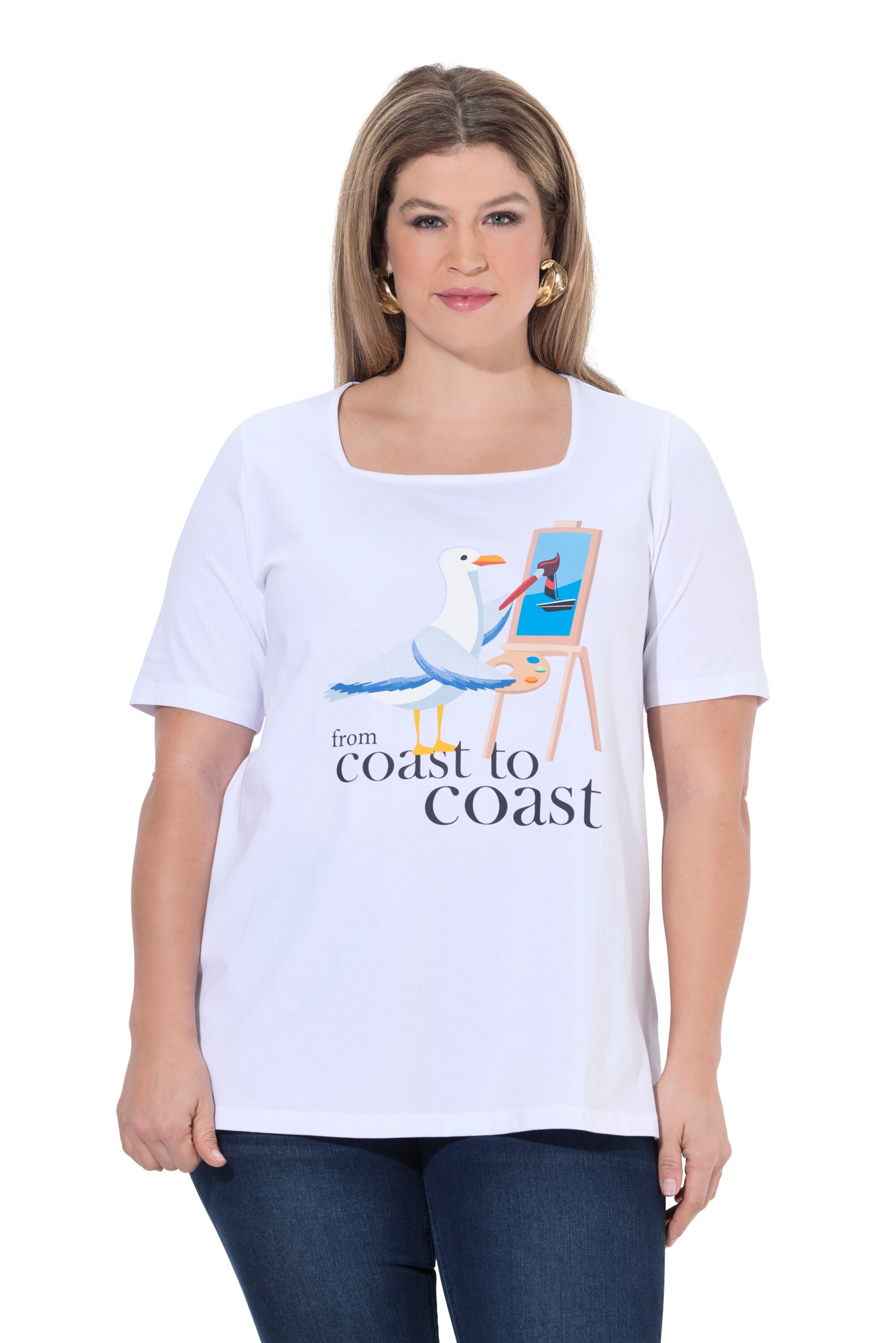 Ulla Popken Shirt in Gemengde kleuren: voorkant