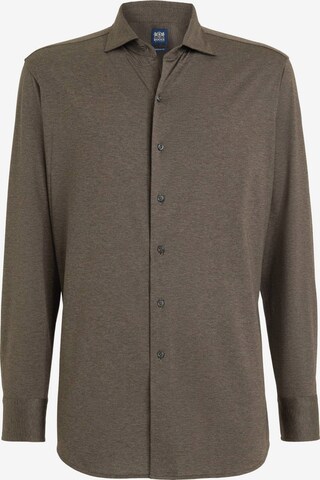 Boggi Milano Button Up Shirt in Brown: front