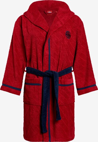 FC BAYERN MÜNCHEN Short Bathrobe in Red: front