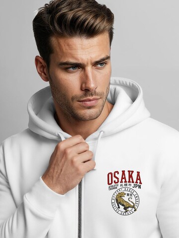 Neverless Zip-Up Hoodie 'Osaka' in White