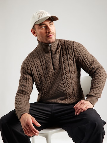 JACK & JONES Sweater 'JPRBLUSEAN' in Green: front