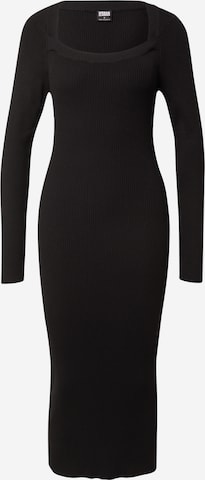 Urban Classics Knitted dress in Black: front