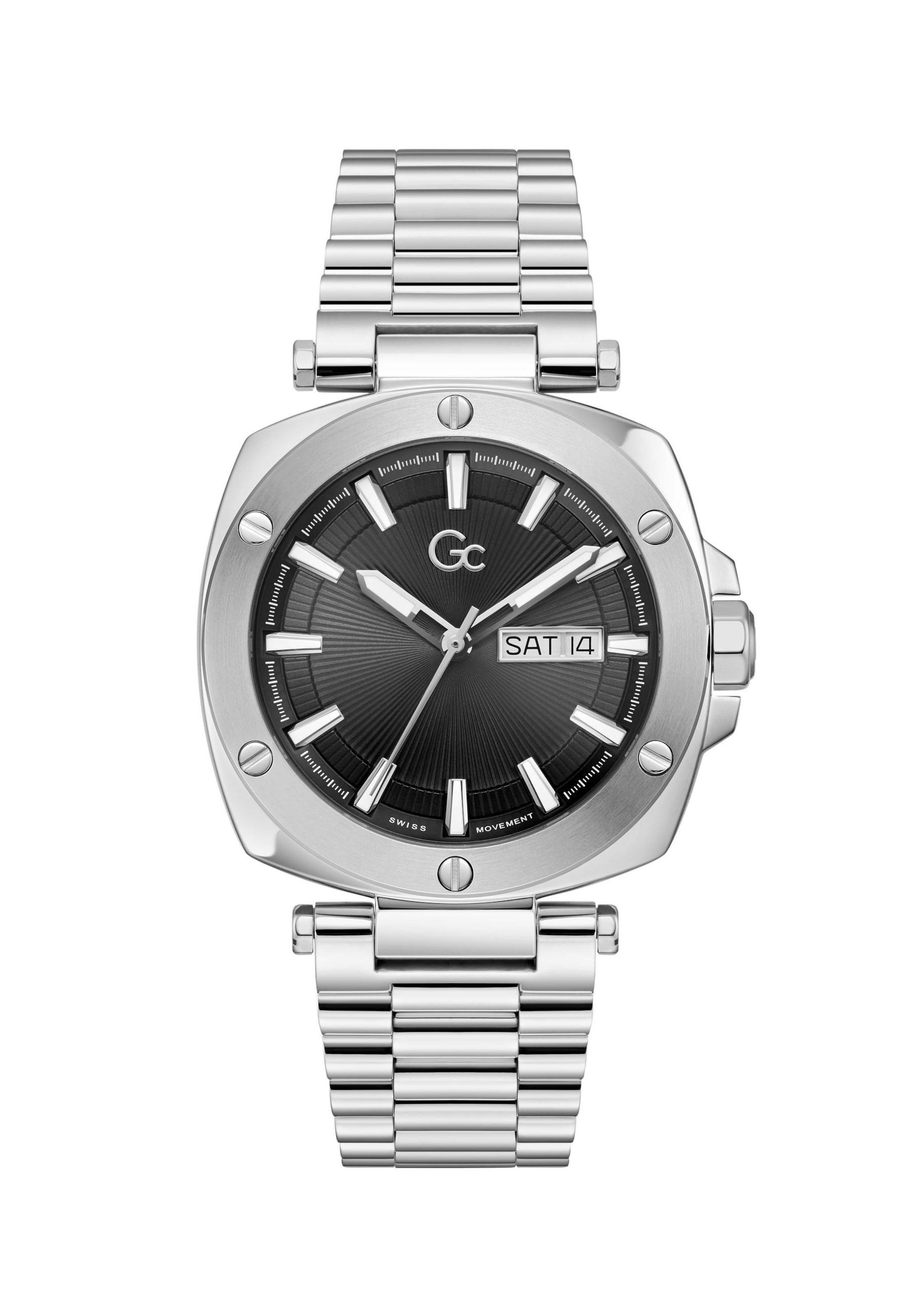 Montre à affichage analogique ' Nobilis ' Gc en argent : devant