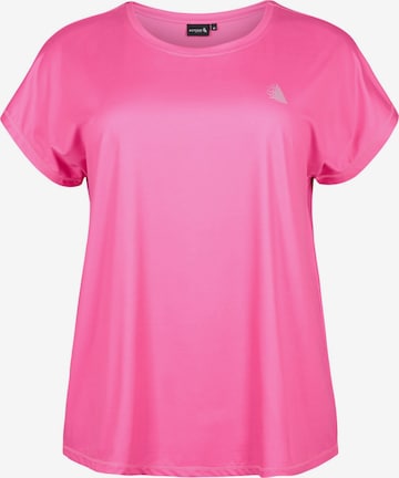 Active by Zizzi Funktionsshirt 'Abasic' in Pink: predná strana