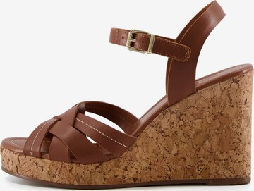 Dune LONDON - Sandalias con hebilla 'KORAL' en marrón