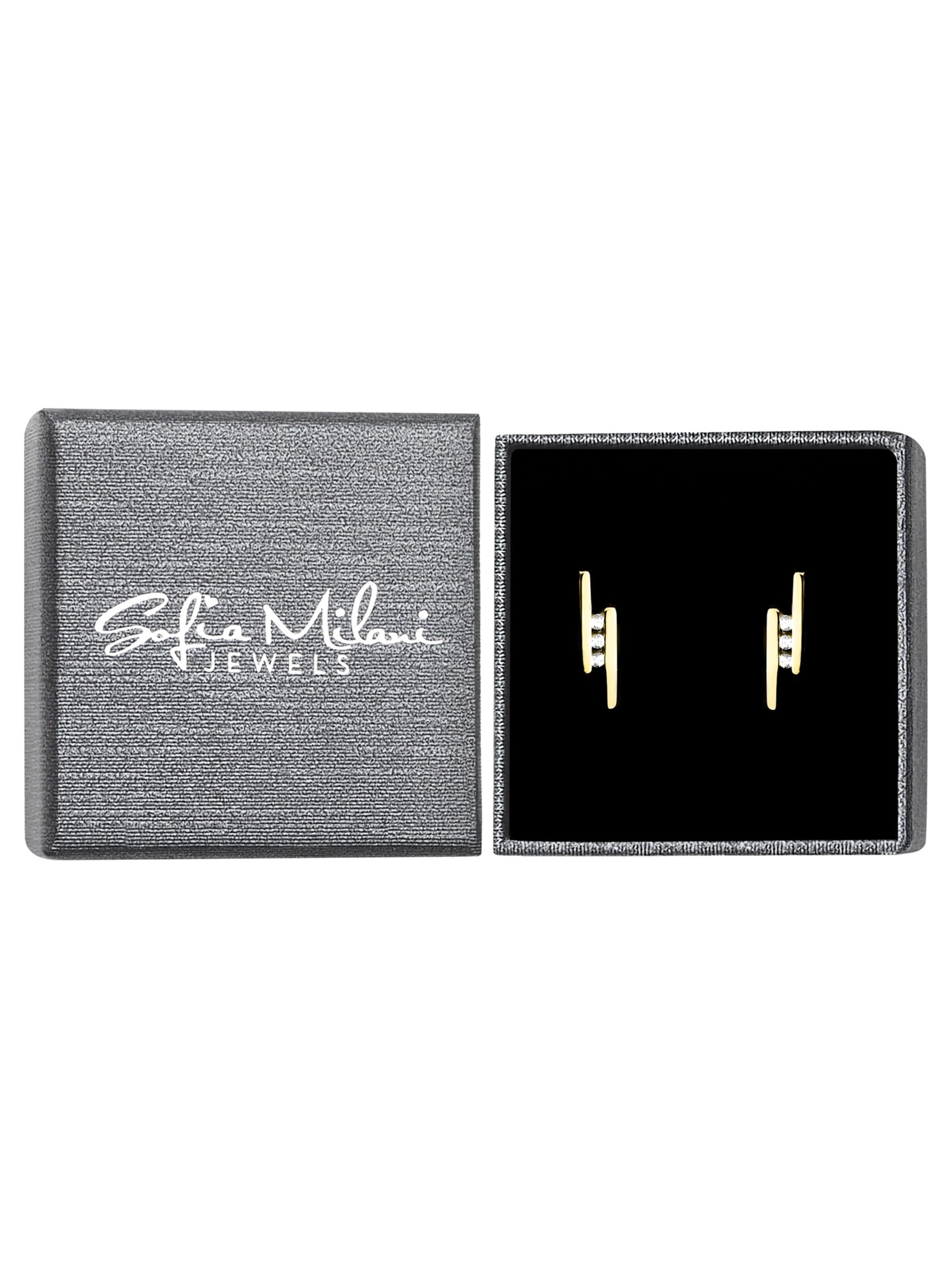 Sofia Milani Earrings 'Bar' in Gold