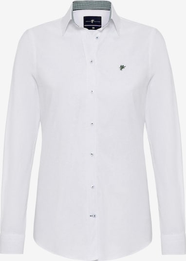 DENIM CULTURE Μπλούζα 'Alisha' σε σκούρο πράσινο / λευκό, Άποψη προϊόντος