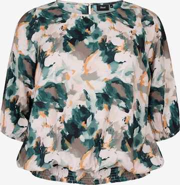 Zizzi Blouse in Groen: voorkant