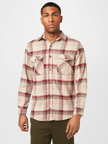 Trendyol Regular fit Button Up Shirt in Brown: front