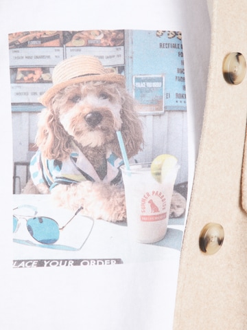 Kaotiko Shirt 'PAWS & RELAX' in White