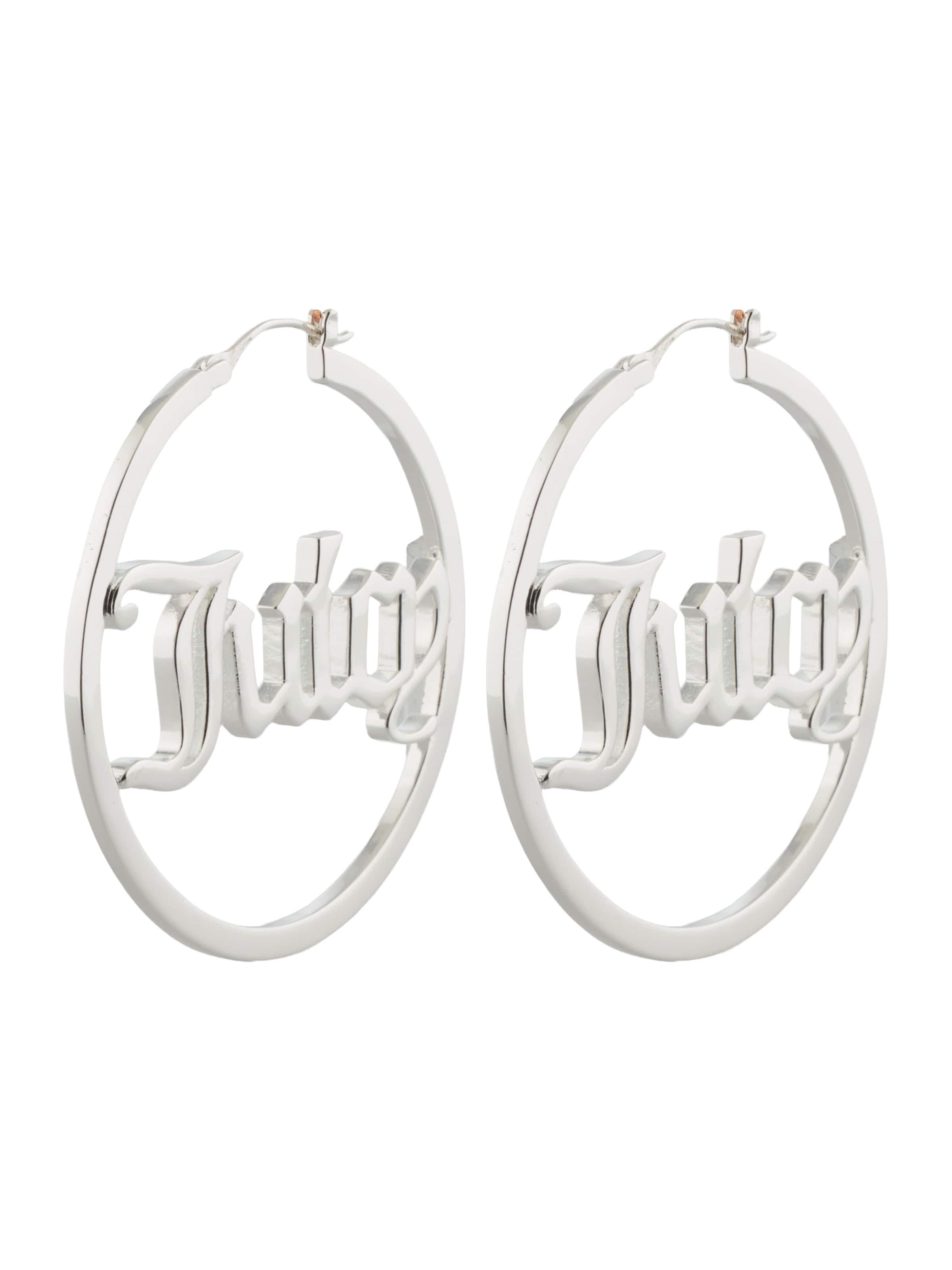 Juicy Couture Oorbellen 'JUICY' in de kleur Zilver, Productweergave