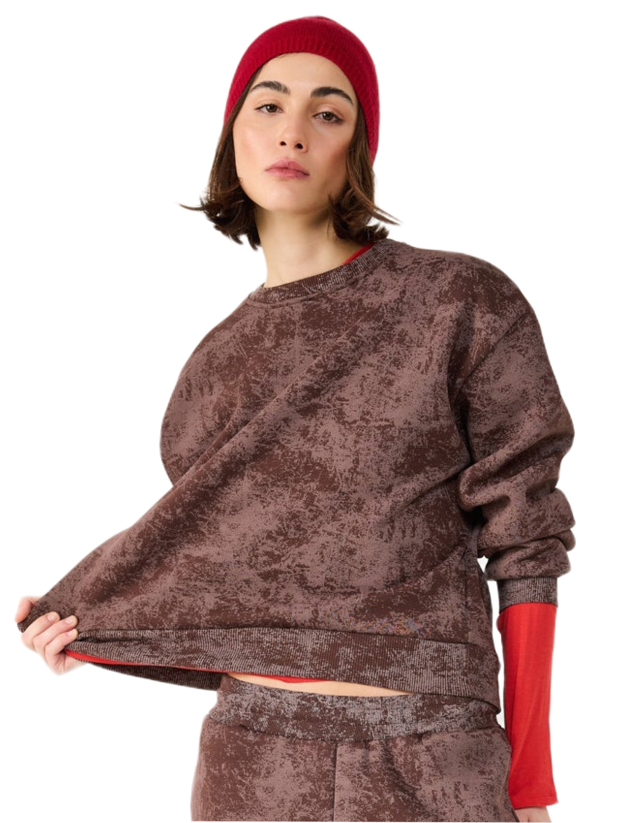 No Matter What Sweatshirt in Braun: Vorderseite