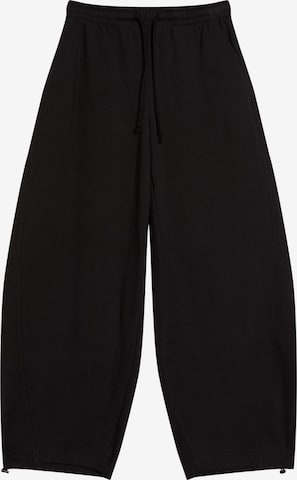 Barrel Pantalon 'BASBER' Bershka en noir : devant