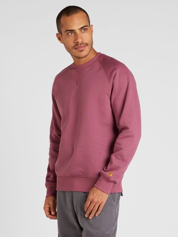Carhartt WIP Sweatshirt 'Chase' in Purple: front