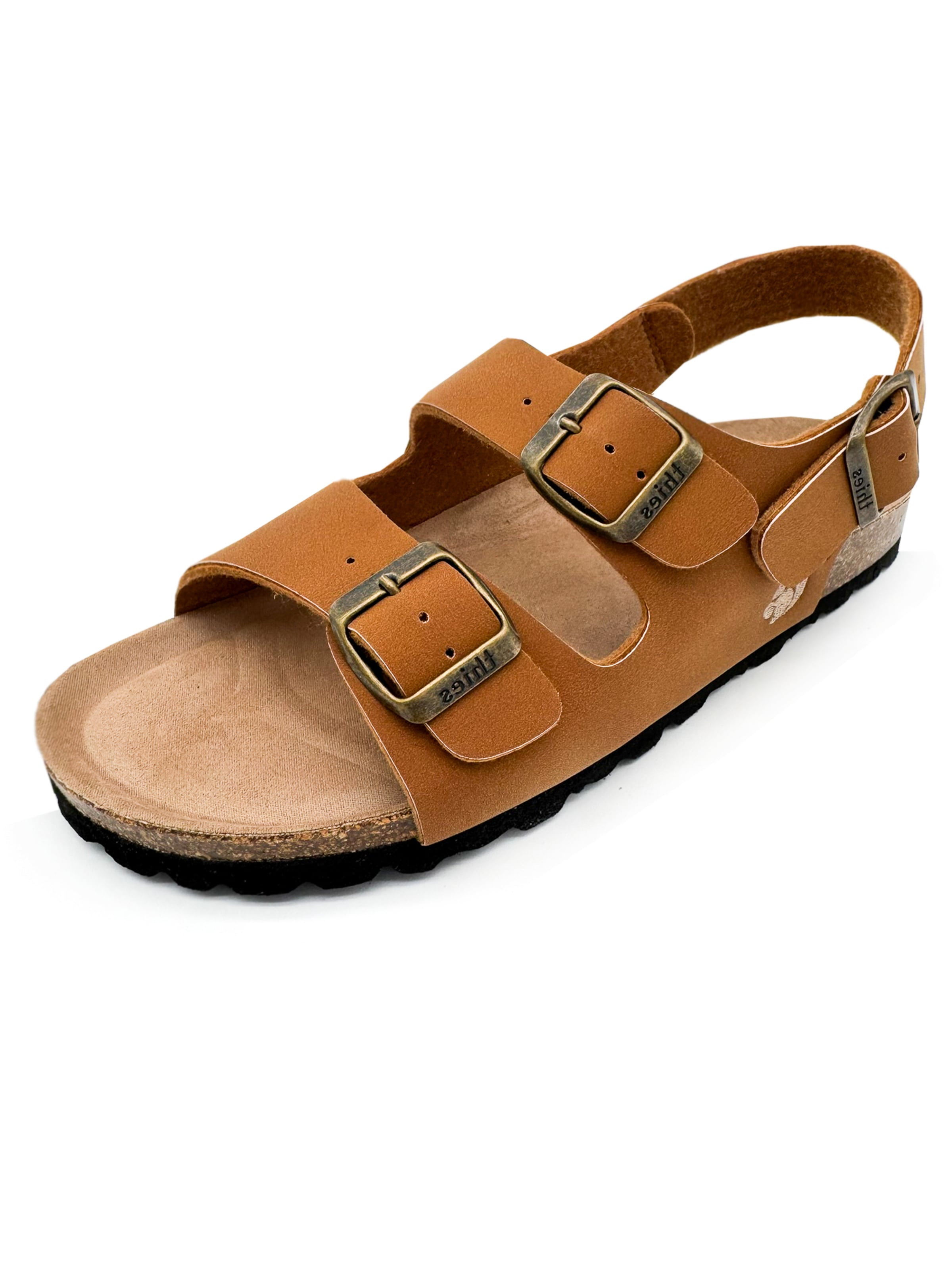 thies Sandals 'thies 1856 ® Eco Bio Backstrap Sandal' in Brown: front