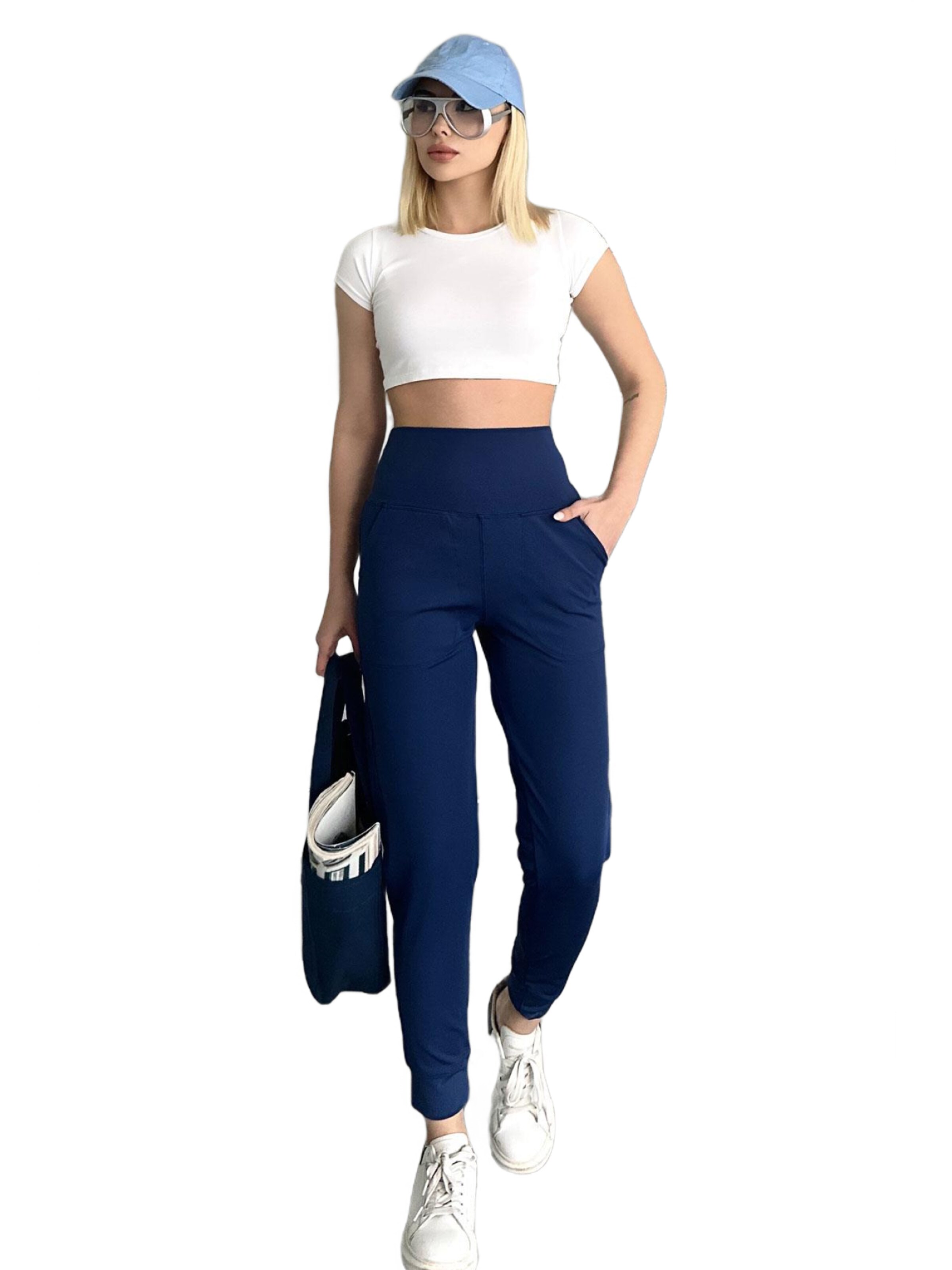 C&City Tapered Hose in Blau: Vorderseite